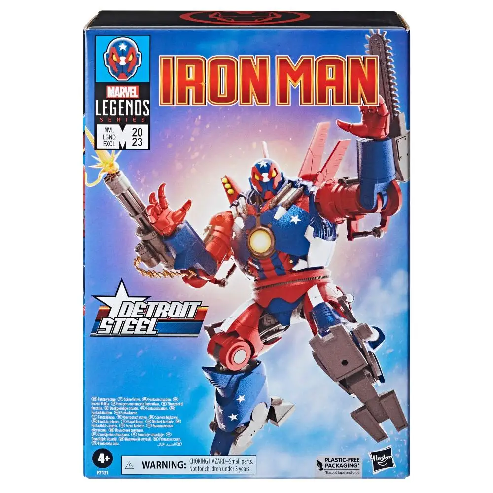 Hasbro Marvel Legends Series Iron Man SDCC Detroit Steel 9-Zoll-Actionfigur, Modellsammlung, Spielzeug, Geschenk F7131