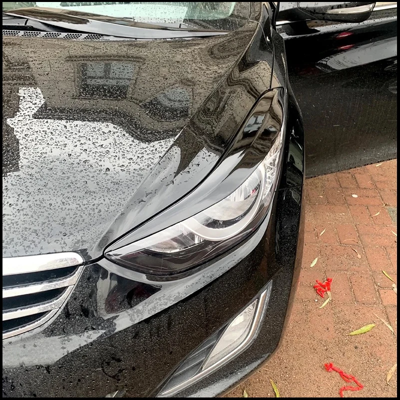 For Hyundai Elantra 2011-2015 Headlight Eyelid Eyebrow Decorative Cover Sticker Trim Strip Car Styling Auto Parts Accessories