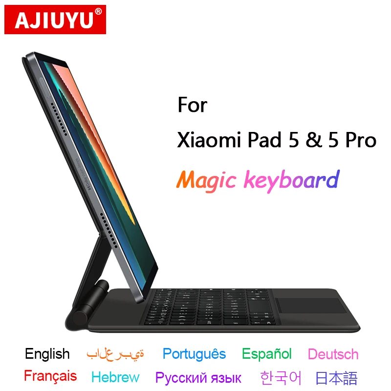 

Magnetic Magic Keyboard For Xiaomi Pad 5 Pro 11" Mi Pad 5 MiPad 5 Pro Smart Case TrackPad Touch Backlit Keyboard Arabic Spanish