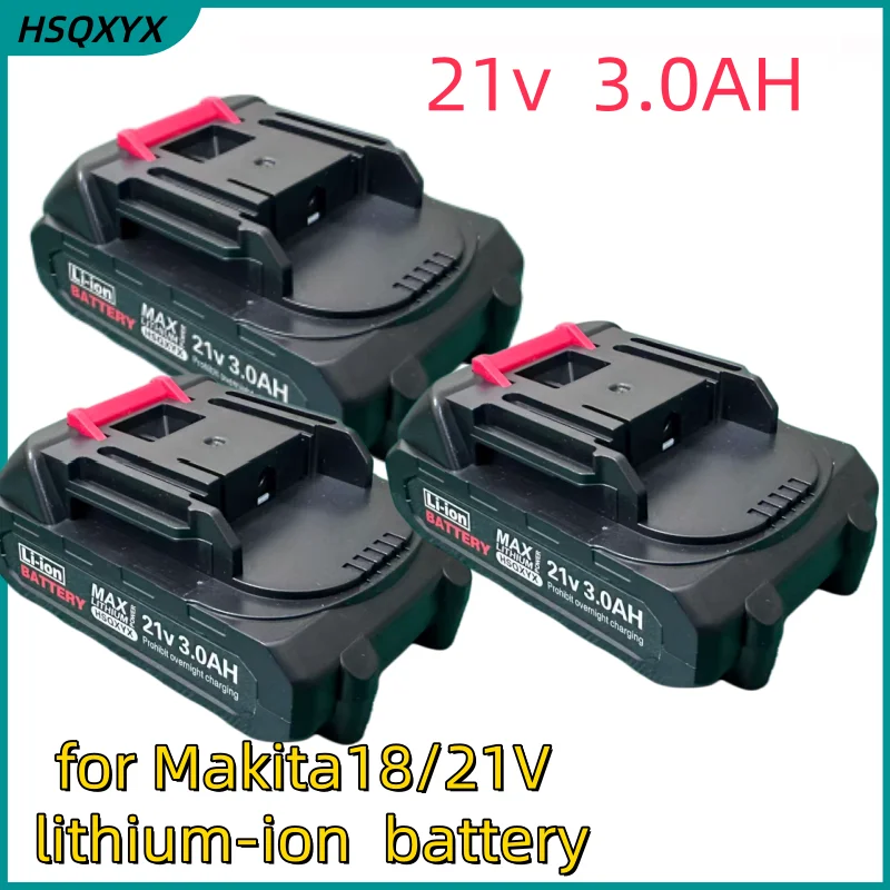 

Аккумуляторная батарея Makita 21В 3.0Ач, литий-ионная, подходит для электроинструментов серии, водоструйных пистолетов высокого давления, с вилкой EU.