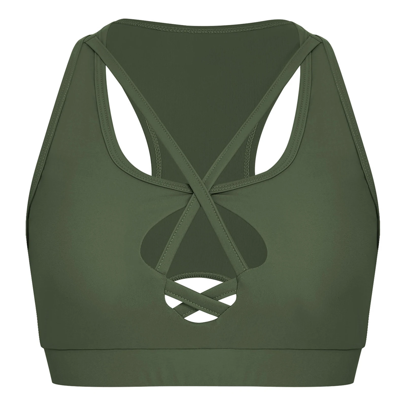 

Women Stylish Stretchy Yoga Gym Fitness Workout Vests Sports Bras Sleeveless Cutout Back Crop Tank Top for Running Gym Pilates