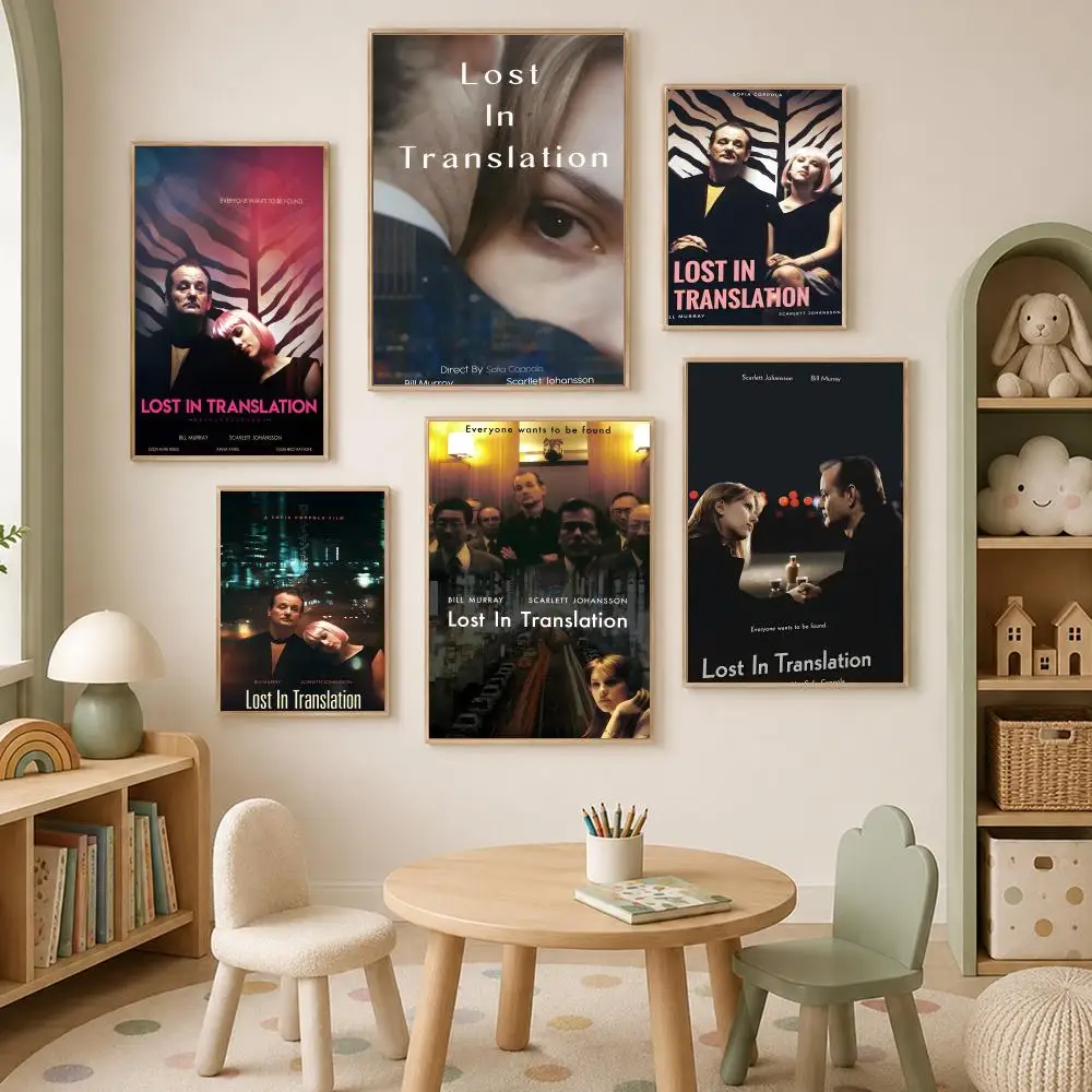 Movie L-Lost in Translation Poster Self-Stick HD PVC Wall Art Poster, Waterproof Decor for Bedroom, Living Room and Home