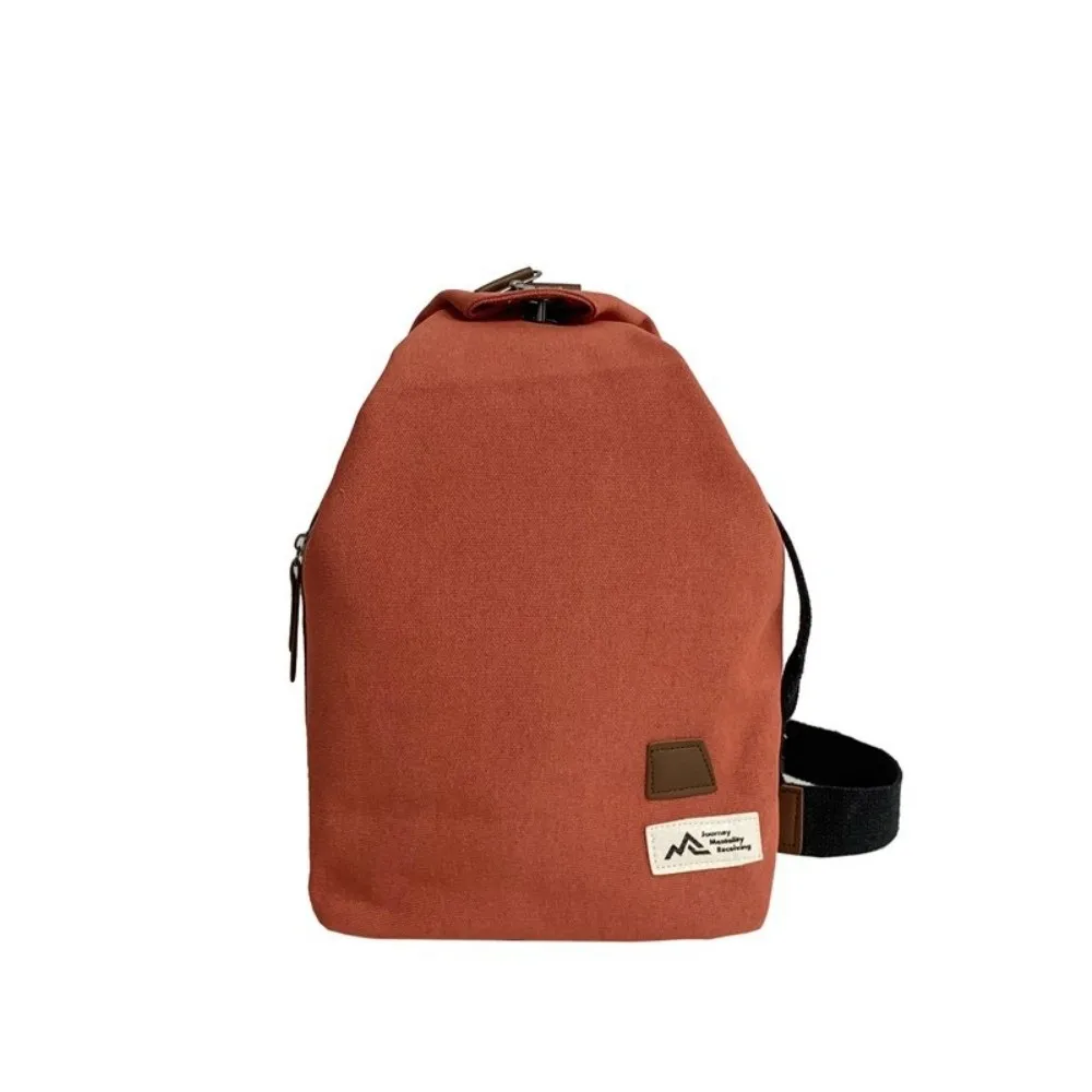 

Large Capacity Canvas Chest Bag Minimalist Design Retro Style Male Crossbody Bag Casual Durable Single Shoulder Pouch Outdoor