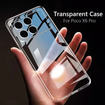 Pour Poco X6 Pro étui mince souple TPU transparent coque de téléphone sur pour Xiaomi Poco X6 X7 Pro PocoX6 Pro x7Pro 5G couverture