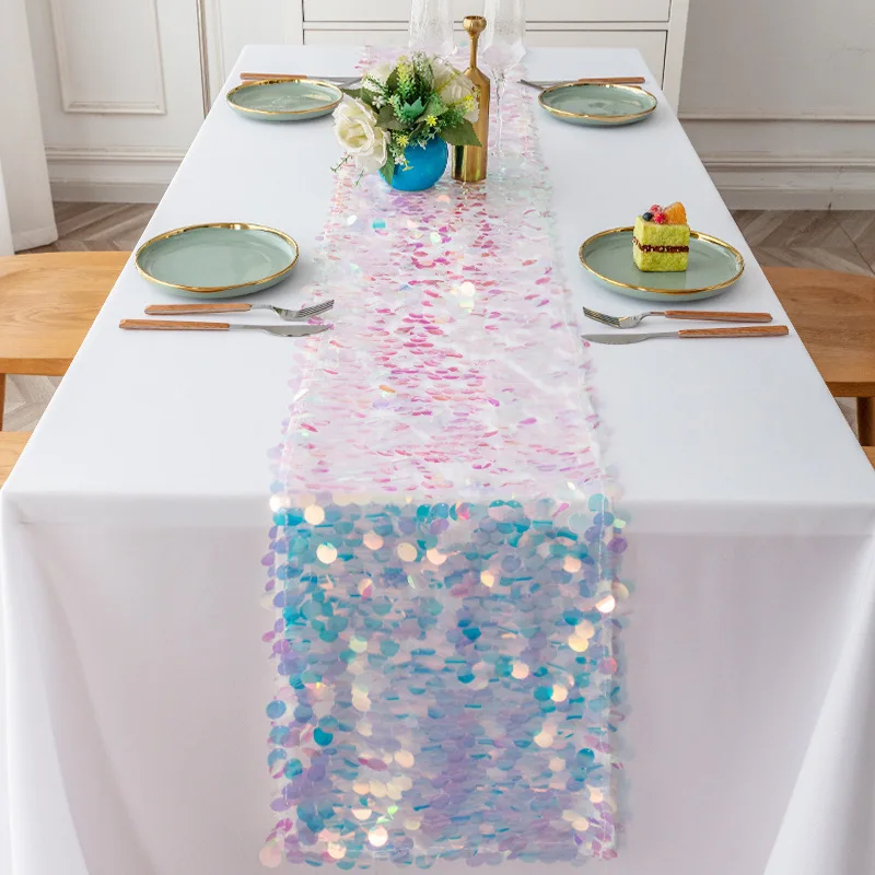 1PC Glitter Sequin Tablecloth Wedding Table Decoration for Birthday Party Supplies
