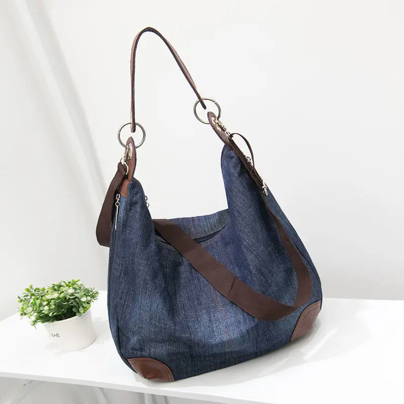 Large Luxury Handbags New Women Bag Designer Ladies Hand bags Big Purses Jean Denim Tote Shoulder Crossbody Women Messenger Bag