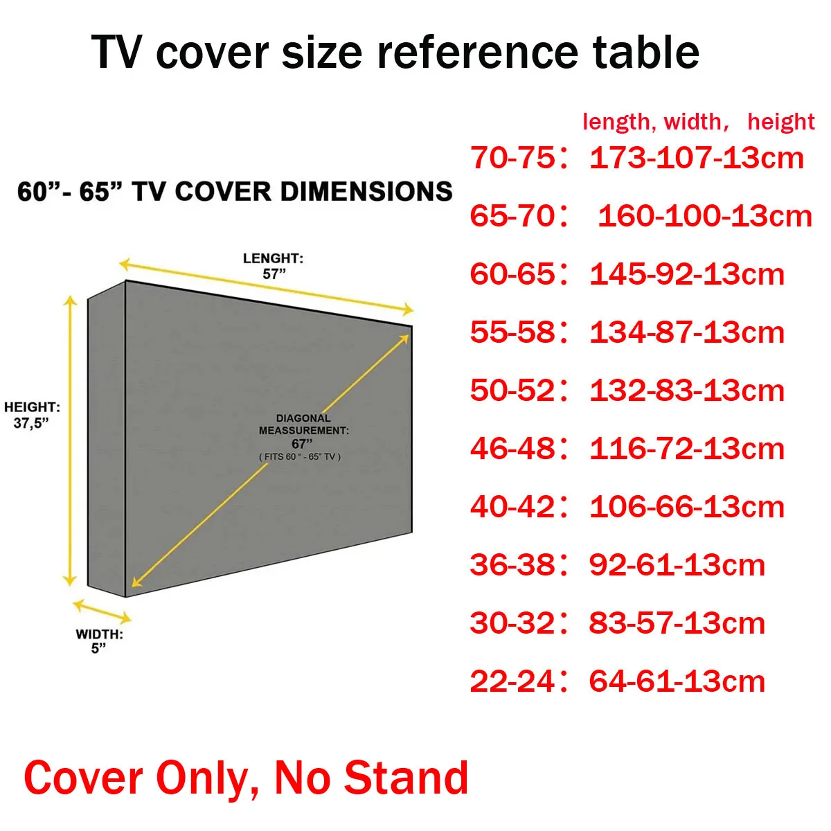 600D Heavy Duty Oxford Fabric Outdoor Waterproof And Weatherproof Tv Cover For 55 Inch External Flat Screen Tv Lcd Led Tv