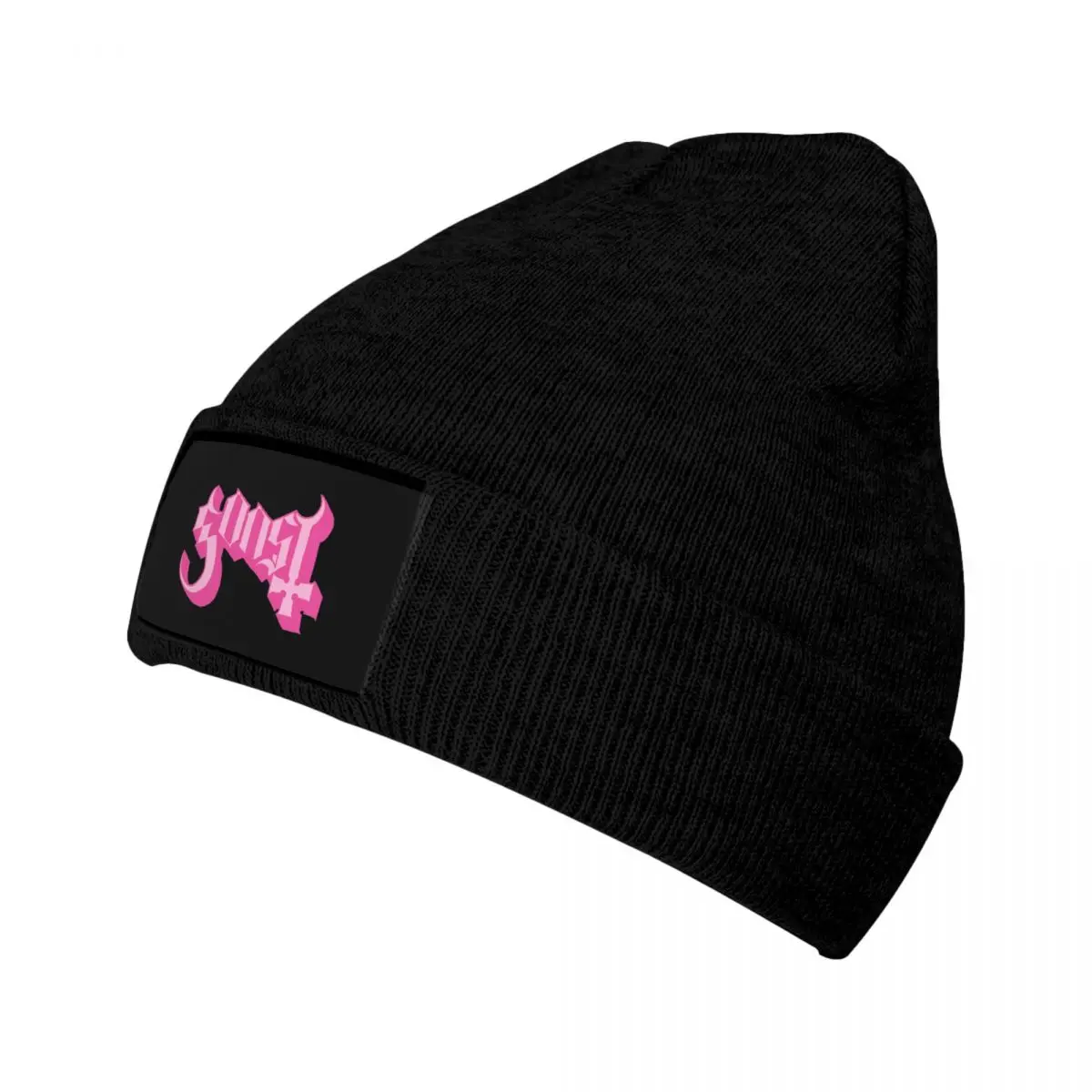 Ghost Meme Pink Knitted Hat for Women Men Skullies Beanies Winter Hat Acrylic Music Hip Hop Melon Cap