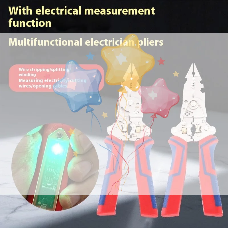 

Многофункциональный инструмент для зачистки проводов с электрической тестовой ручкой, складной инструмент для обжима кабеля, электрические складные плоскогубцы для резки