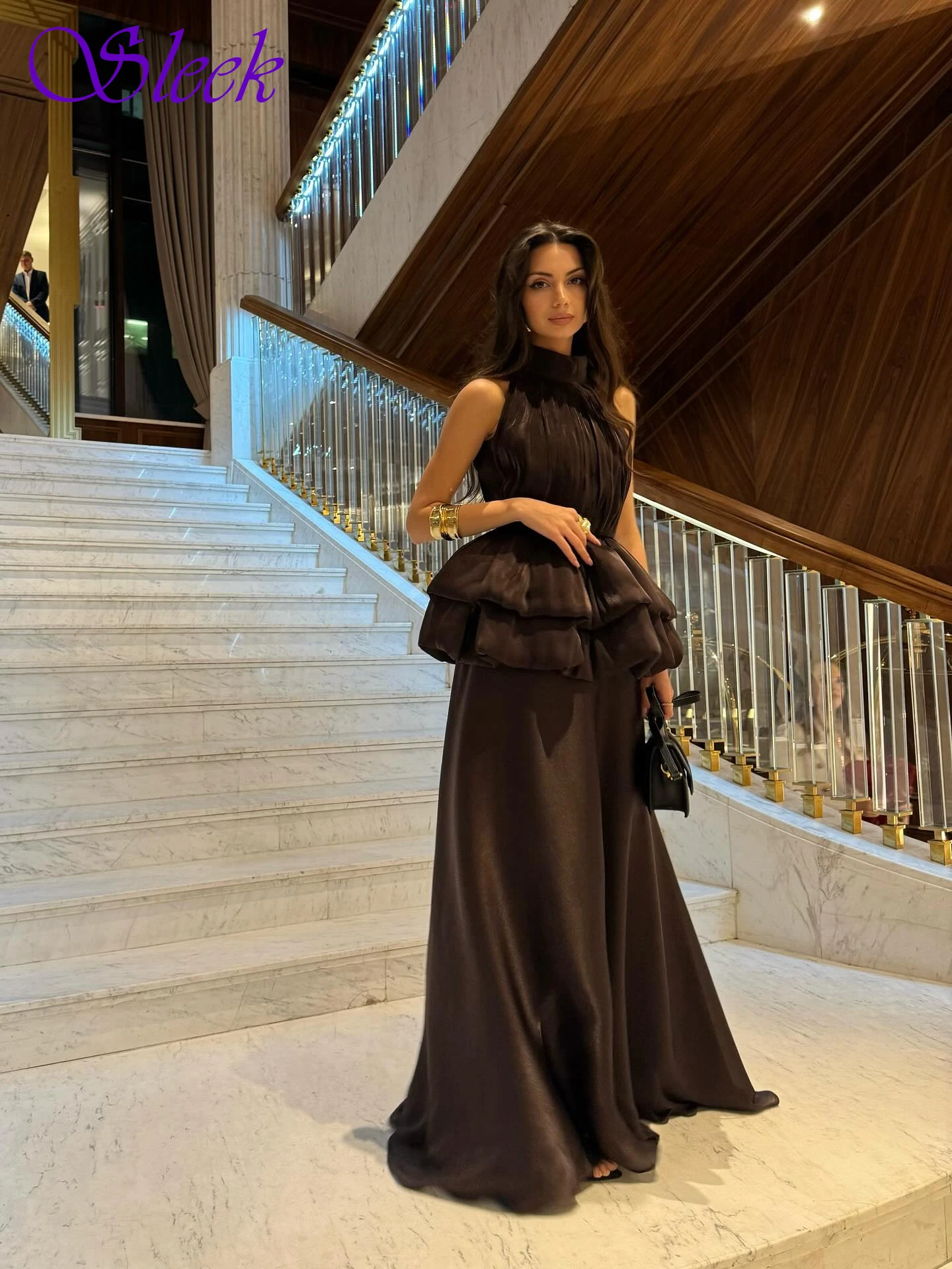 

Элегантное вечернее платье трапециевидной формы без рукавов по индивидуальному заказу, нежное модное вечернее платье, современное платье для выпускного вечера высокого качества