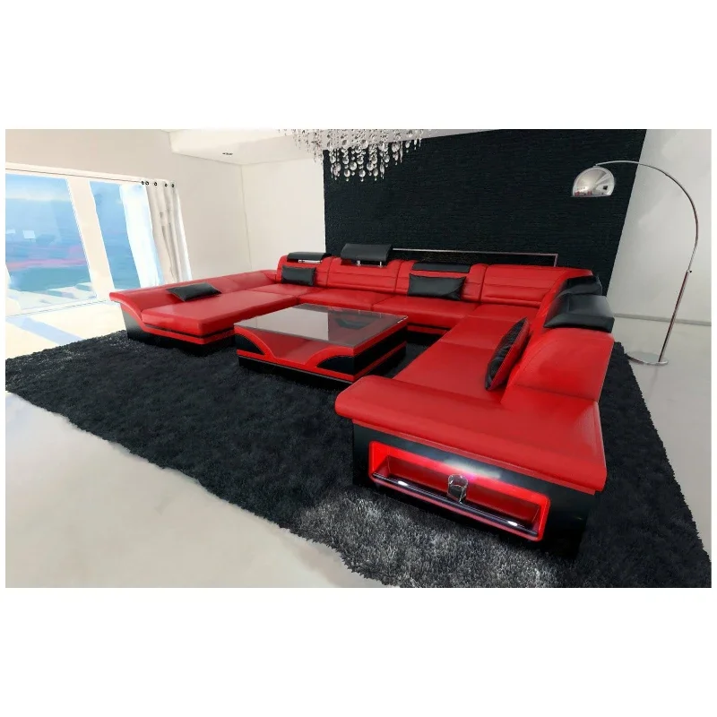 Modern leather sand creative personalized leather sofa combination