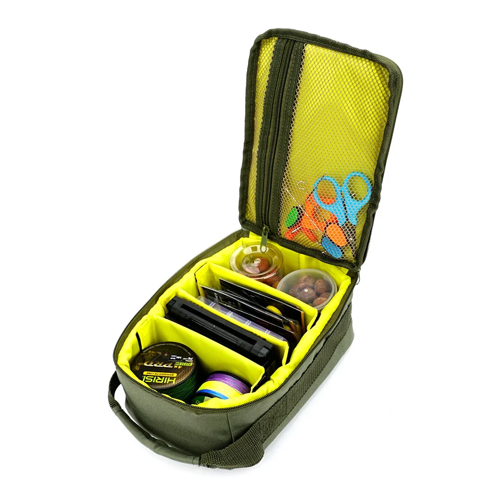 حقيبة أدوات هيريسي - حقيبة ظهر مقاومة للماء لمعدات الصيد مع 3 فواصل قابلة للتعديل للبكرة والملحقات W125 #6