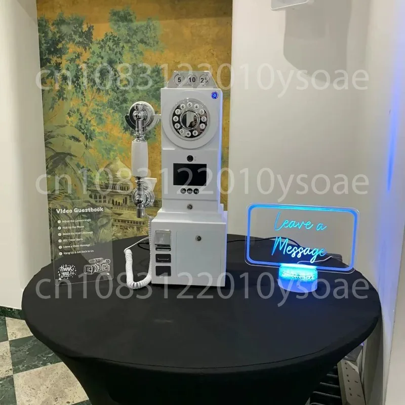 2026 Portable White Audio Guestbook Design Video Audio Guestbook Ornaments view 3