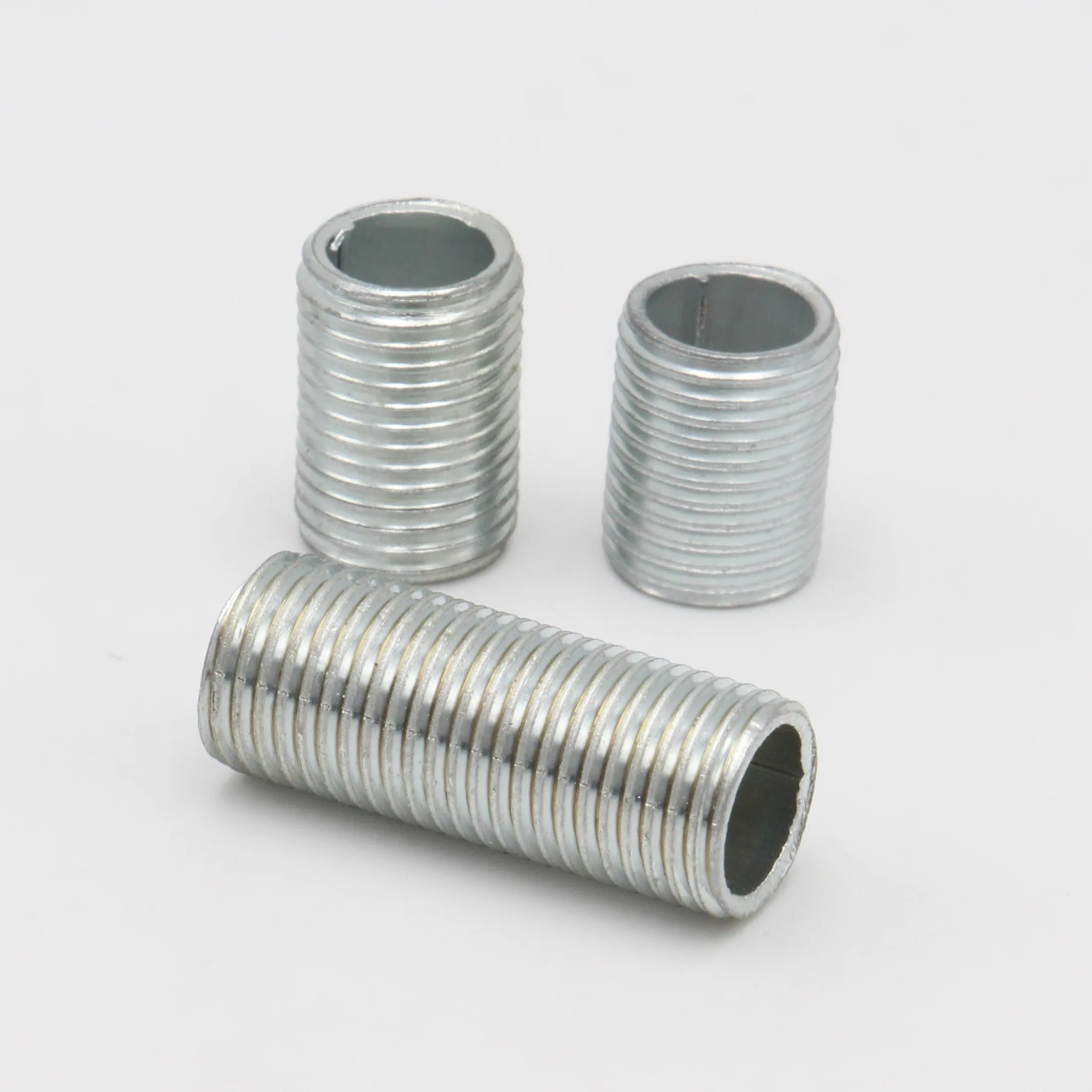 10 Pieces M10 Metal Full Threaded Tube Zinc Connecting Screw Pipe Nipple Joint For DIY Lighting Accessories