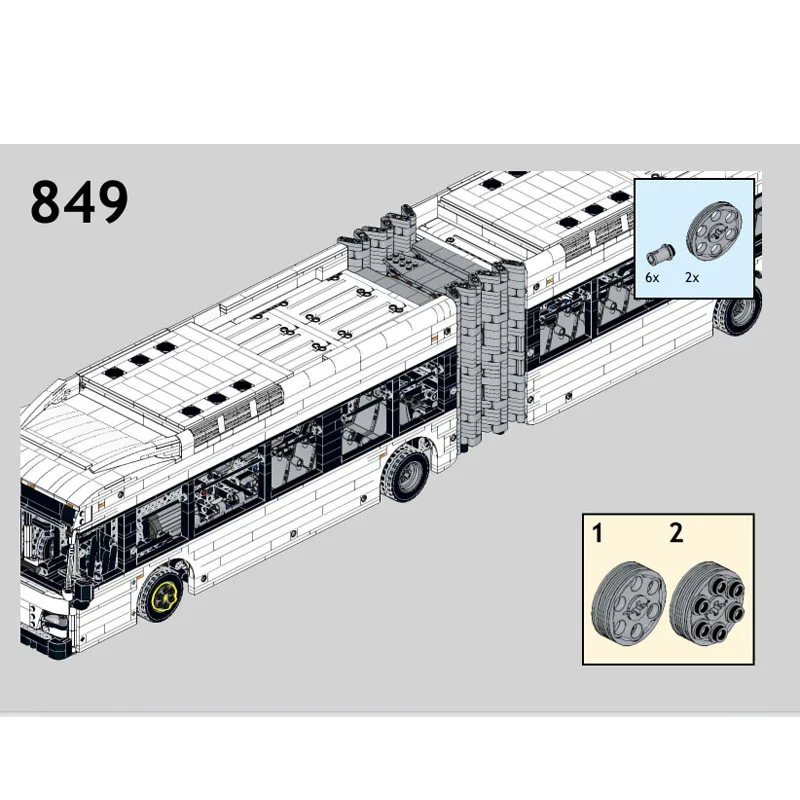 

MOC-100374Новый флаер XD60, шарнирный автобус, транспортный грузовик, строительный блок, модель 5183, детали, детские строительные блоки на день рождения, игрушка в подарок