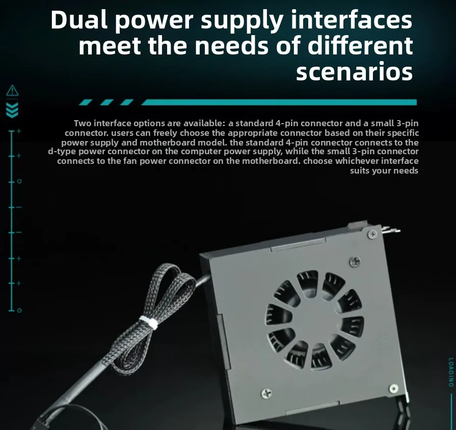 Dual PCIe Slot PC Case Exhaust Cooling Fan Efficient Air Ventilation Heat Dissipation Cooler