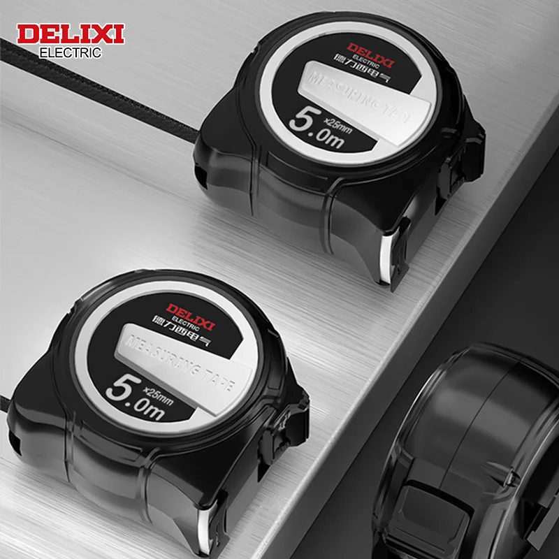 DELIXI ELECTRIC Tape Measure,5M*25MM/5M*19MM ABS Thickened Hard Anti Drop Shell Durable Meter Ruler Box Ruler for Household