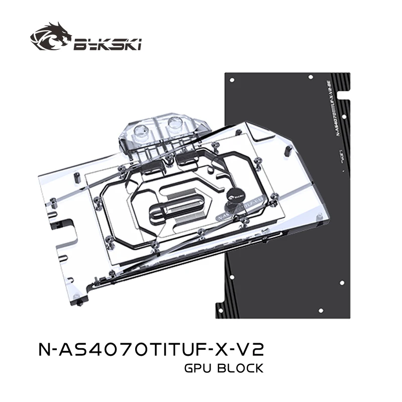 Bykski N-AS4070TITUF-X-V2 GPU Blok Gebruik voor ASUS TUF RTX 4070Ti 12G GAMING/4070 Super Dual Videokaart Dichte Waterwegen