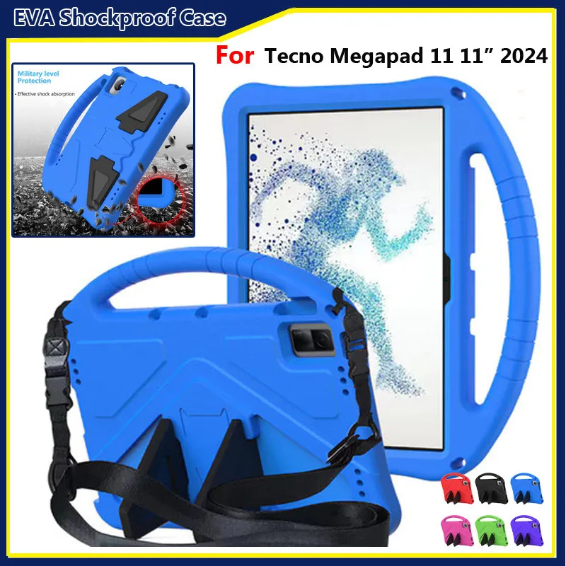 For Tecno Megapad 11 11 Inch Tablet EVA Shockproof Cover Shell Stand Casing Kids Friendly Portable Handle Case