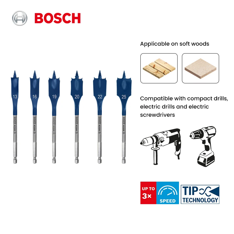 Bosch Wood Drilling Self-tapping Thread  1/4 