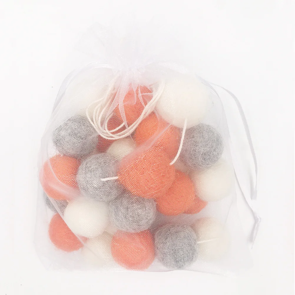 

2m Wool Ball Garland Handmade Birthday Decor for Party Pink White Hanging Window Wall Decoration Party Garland