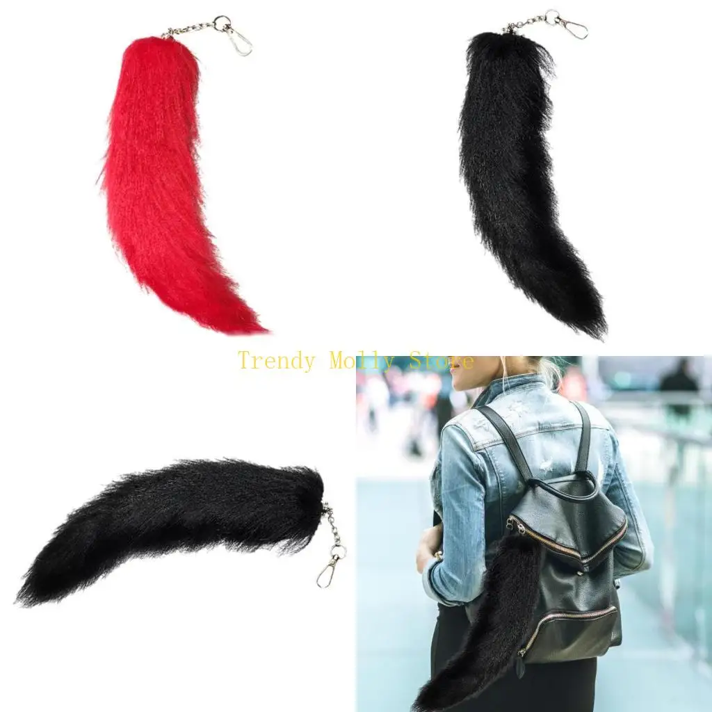 

N5KB 30 см брелок с лисьим хвостом, подвеска в виде хвоста животного, брелок для ключей, очаровательные автомобильные брелки,