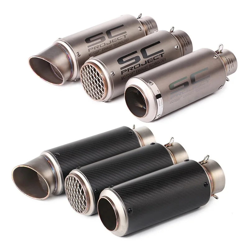 Sports Straight Stainless Motorcycle Exhaust Pipe For Yamaha Suzuki Large Volume Cannon Exhaust Pipe Universal Accessories