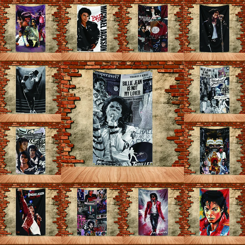 Music Band Flag 3x5ft for Michael Jacks Fans Banner Custom Image Garage Bedroom Living Room Dorm Wall Hanging Decor Tapestry