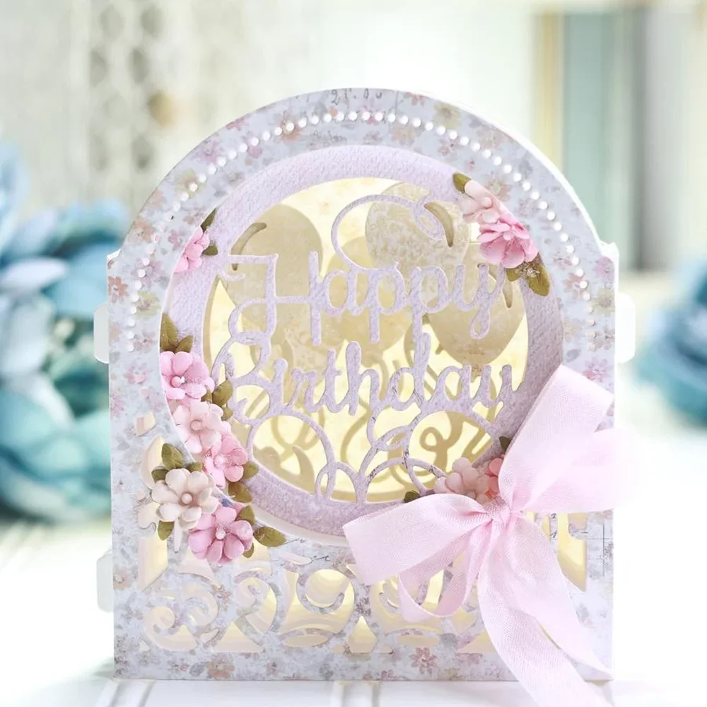 Lucky Goddess Metal Cutting Dies 3D Birthday Frame Diy Scrapbooking Photo Album Decorative Embossing Paper Card Crafts