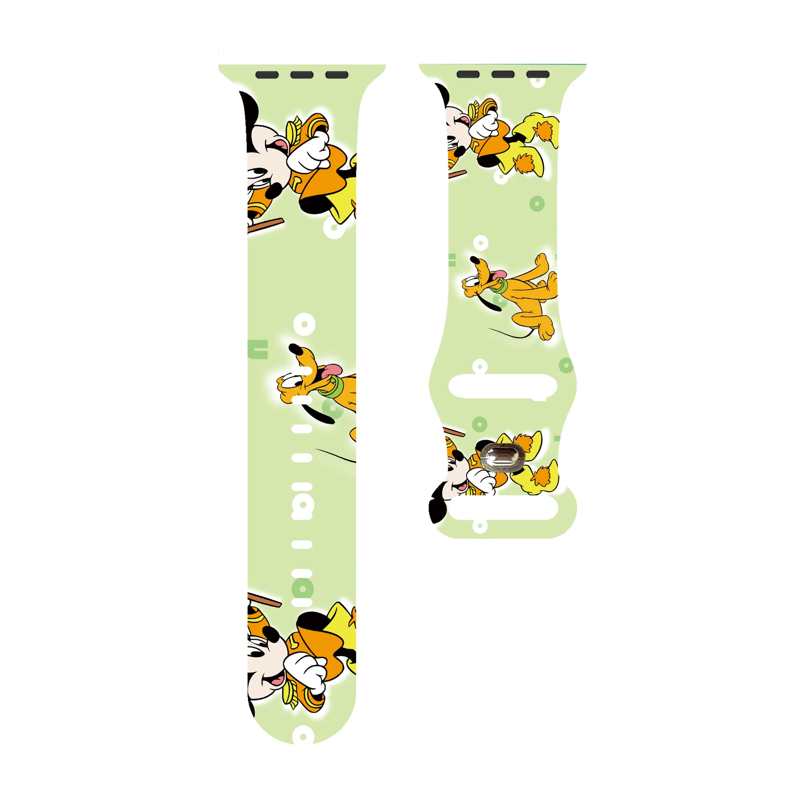 

Disney Cartoon Characters Pattern Print Strap Band for Apple Watch Series 11/10/9/8/7/SE, Soft Silicone Band for 45mm 44mm 42mm