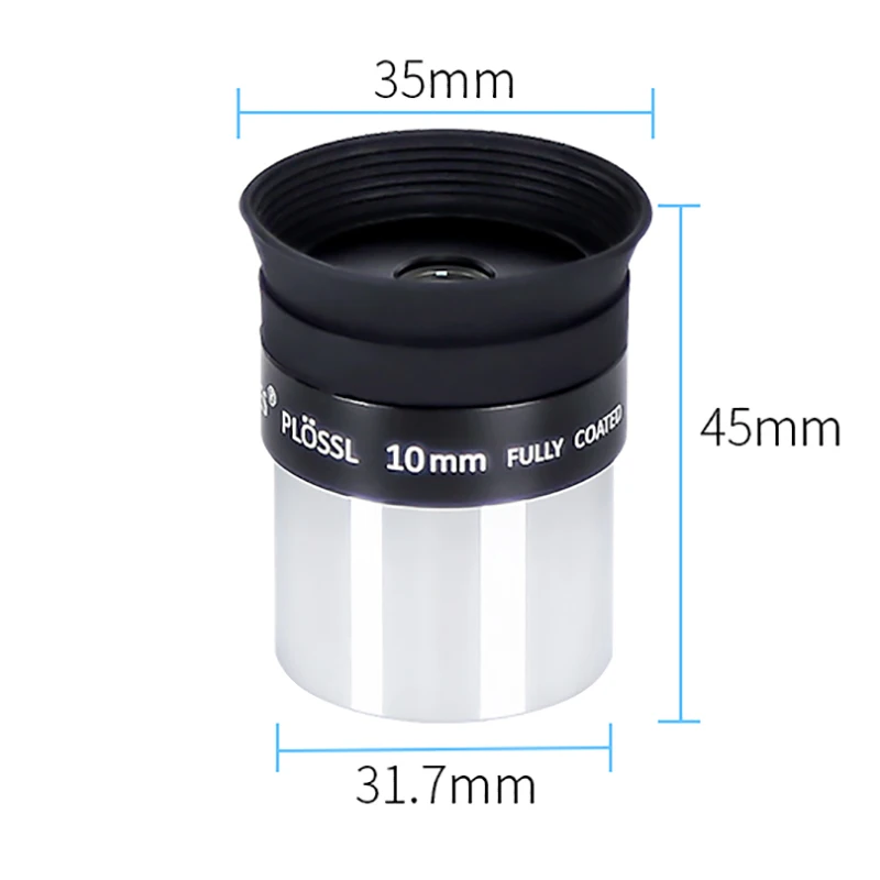 PL10mm Telescope Eyepiece 1.25 Lens Multi-Coated With Threads For External Filters Astronomy Accessory Eyepieces