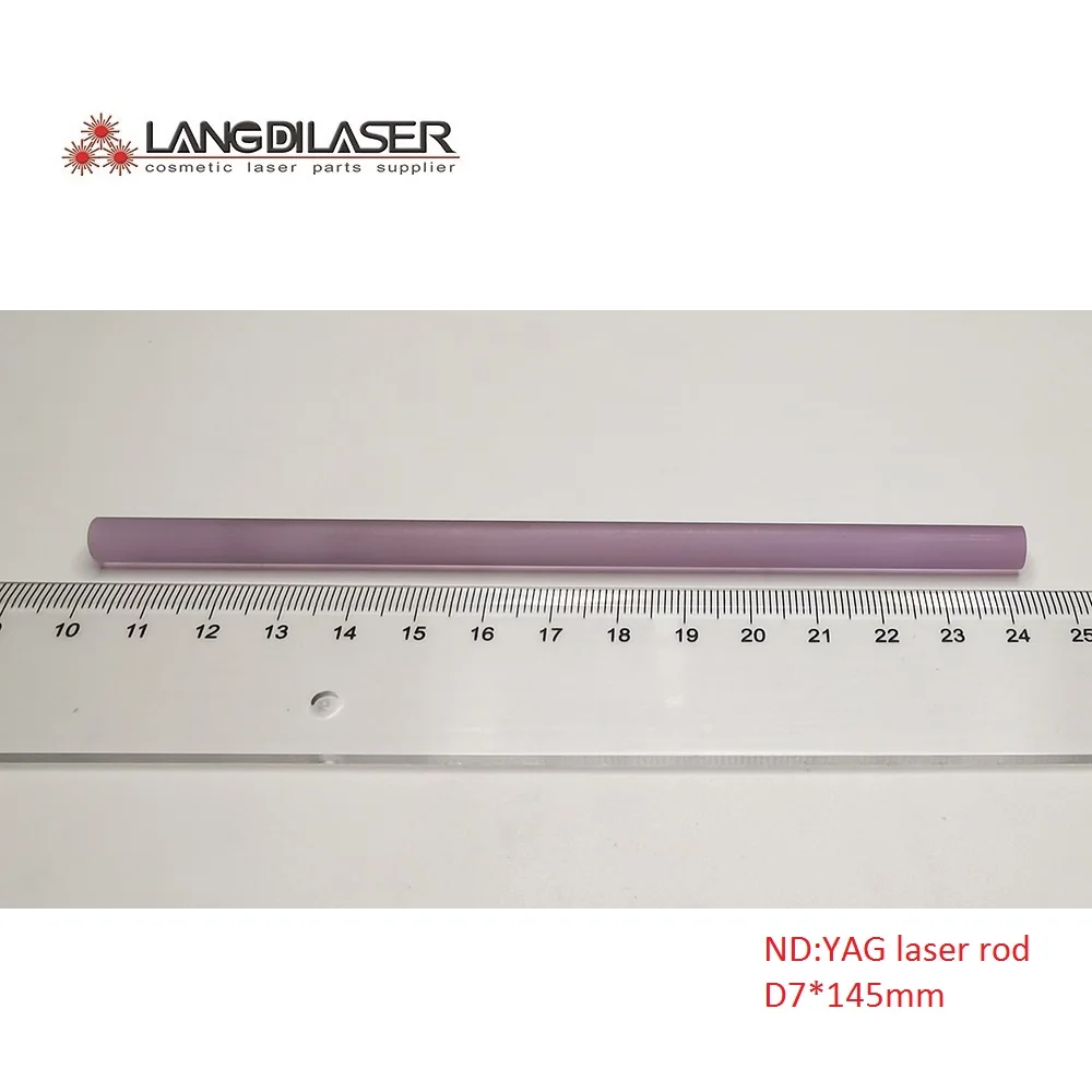 Nd:YAG LASER ROD / SIZE : D7&8*105(145)mm / AR@1064nm Coated On Both Ender Surface / T:99.5%