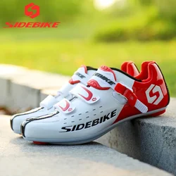 sidebike road cycling shoes men racing road bike shoes self-locking atop bicycle speakers athletic ultralight professional black