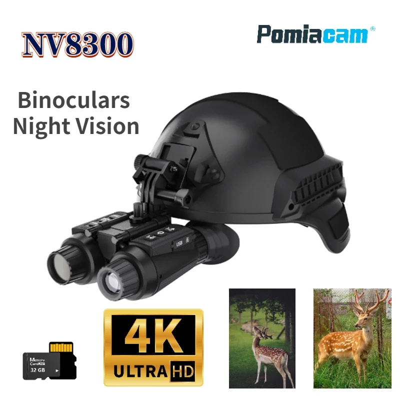 Night Vision Camera for Hunting HD 36MP 3D Binoculars Telescope 8X Digital Zoom 300M Infrared Night Vision for Hunting NV8300