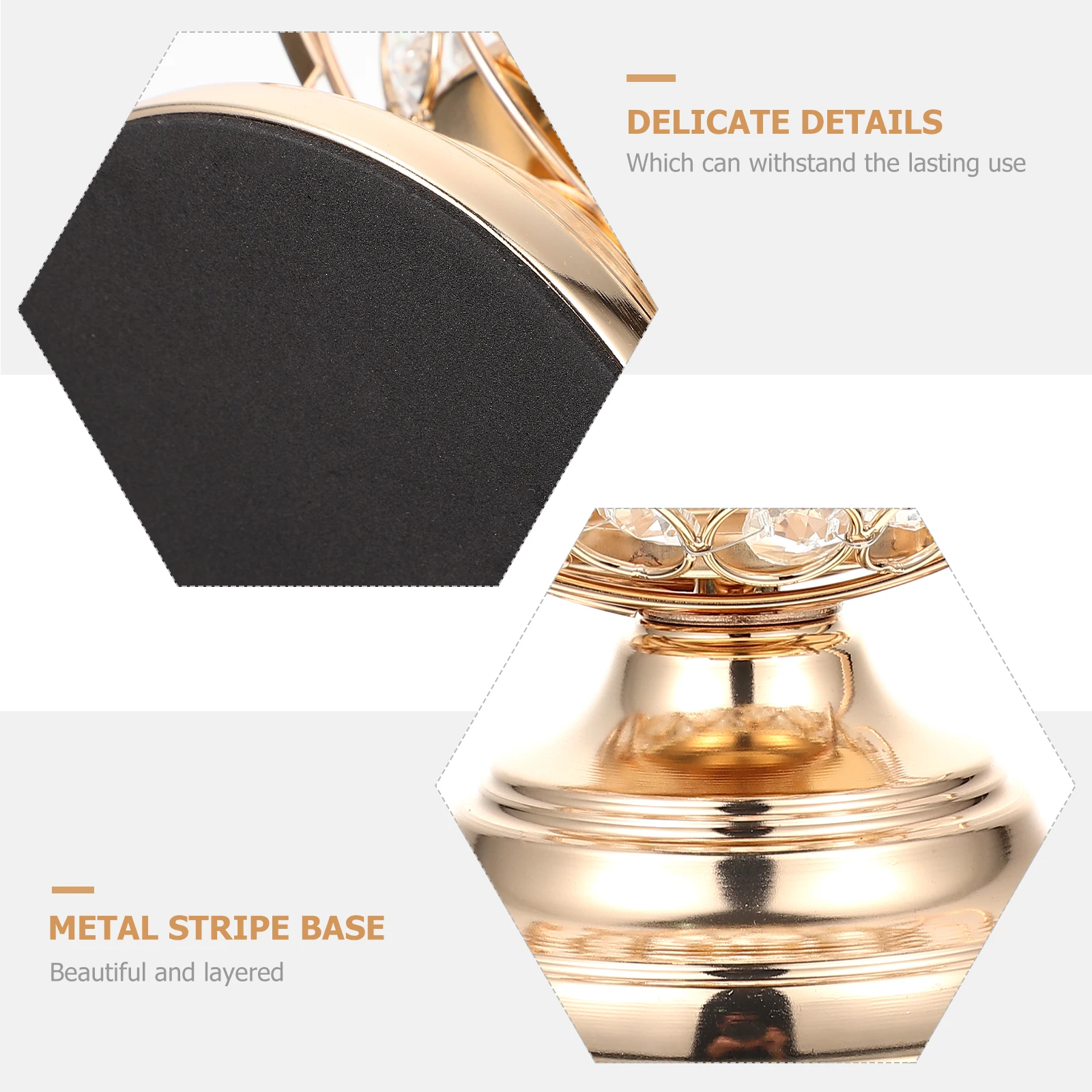 

Moon Candlestick Iron Wrought Holder Desktop Ornament Chic Wedding Decorative Candleholder Compact Elegant Iron