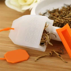 1pc Silicone Tea Infuser Bag Reusable Safe Loose Leaf Tea Bags Strainer Filter for Tea Drinker Utensils Kitchen Accessories