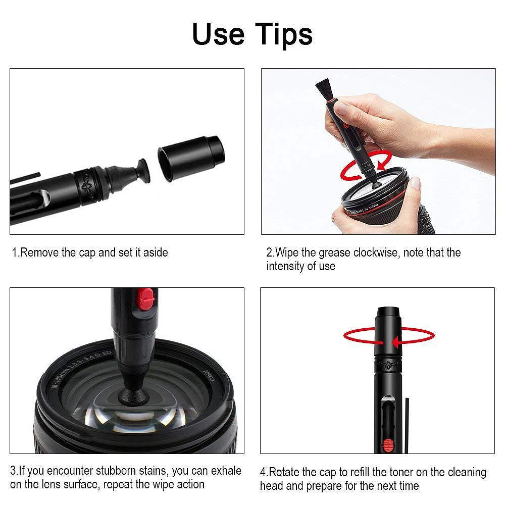 Camera Cleaning Kit Equipment Photo Clean Brush Set Professional Fan Non-Toxic Practical Digital Camera Cleaner Tools