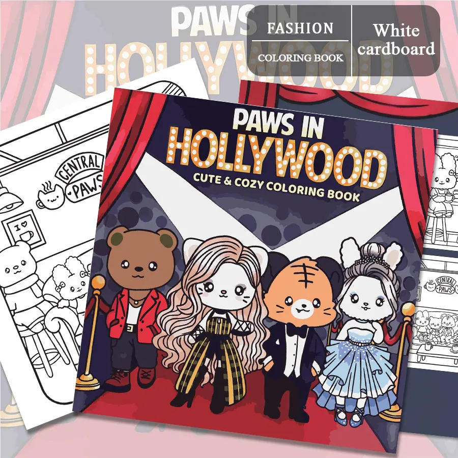 Libri da colorare per adulti, disegni di personaggi divertenti, stress semplice - Pagine anti-stress, ideali per genitori - Divertimento fai da te per bambini a casa