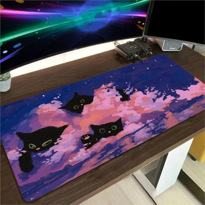 Kawaii Cute Mouse Pad Desk Mat Computer Deskmat Mousepad Gaming Accessories Pc Gamer Mouse Mat XXL Plant Carpet 900x400mm