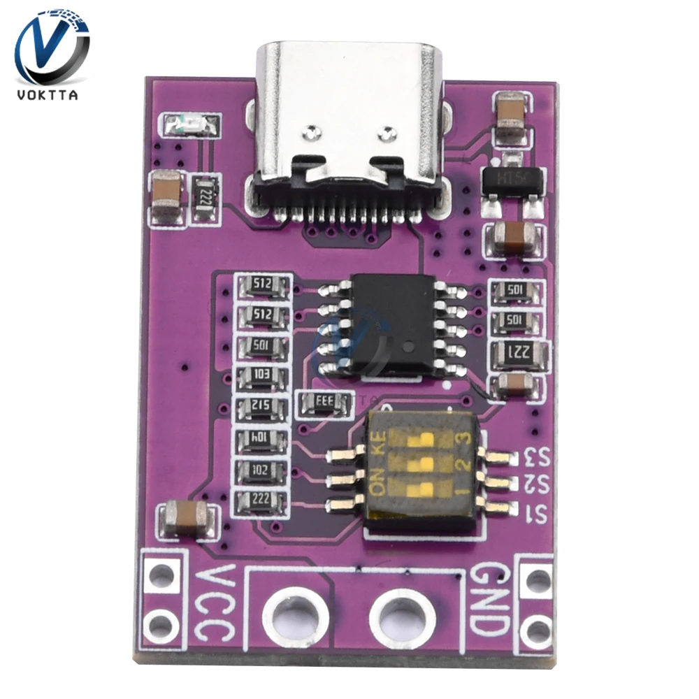 PD/QC/AFC Fast Charging Deception Trigger USB TYPE-C Fast Charger Module Supports Fixed Voltage Output of 5V 9V 12V 15V 20V