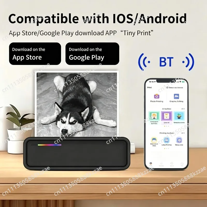 【New】X9 A4 Portable Paper Printer Thermal Printing Wireless BT Connect Compatible with iOS and Android Photo Printer for Home