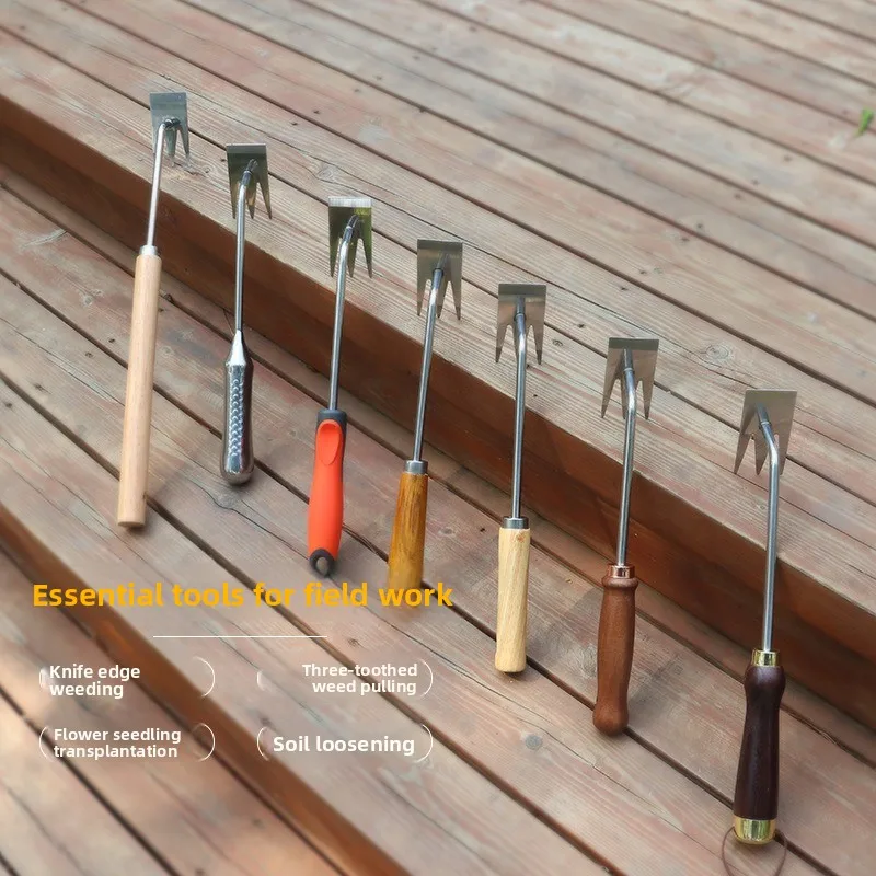

Multi Functional Weeder, Stainless Steel Weeding Hoe, Dual-purpose Horticultural Weeding Hook, Specialized Tool