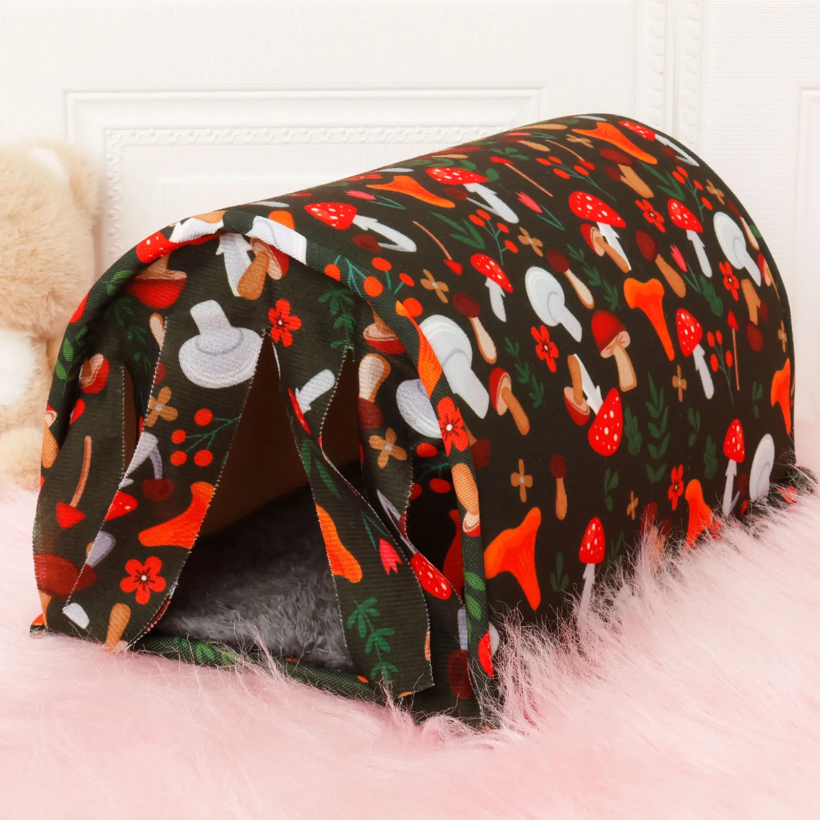 Guinea Pig Tunnel House Warm Bedding Cage Hamster Small Animal Toys Chinchilla Mice  Squirrel Nest Beds Pets Supplies