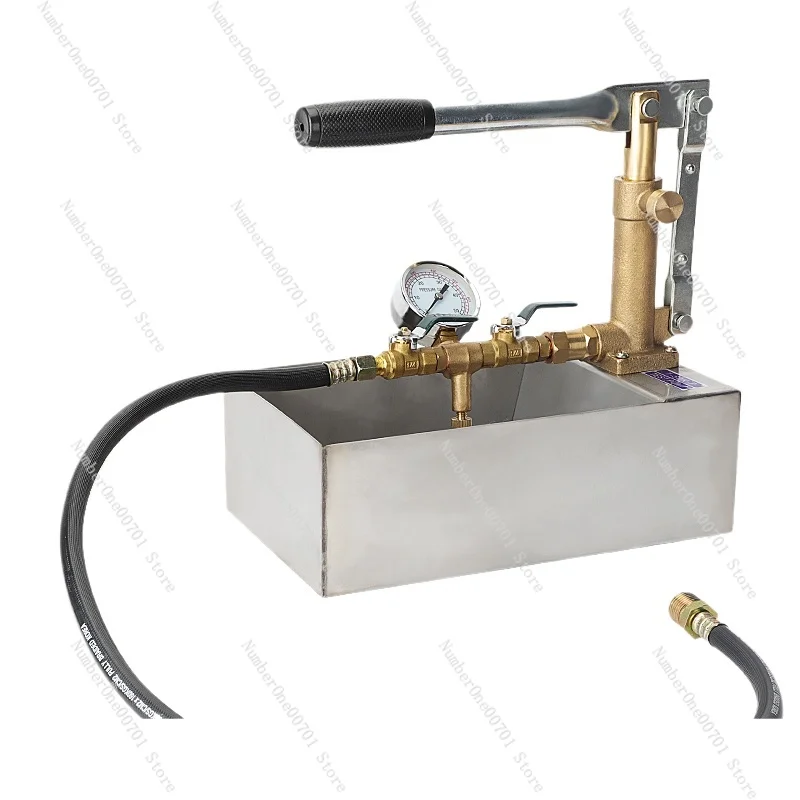 

Manual Hydraulic Test Pump T-50K-P Stainless Steel Water Tank Copper Head Hydraulic Press Pressure Pump Manual Force Pump