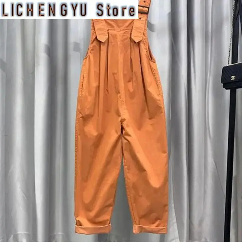 Women In Bibs Are Western-Style Age-reducin New Spring Summer Korean Version Loose Jumpsuits Overalls Cropped Pants Female