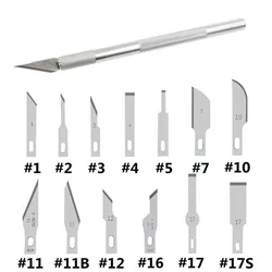 20 Stuks Houtsnijwerk Messen Cutter Messen Craft Carve Tool Sculptuur Utility Graveren Metalen Scalpel Houtsnijwerk Pcb Reparatie Diy Blade