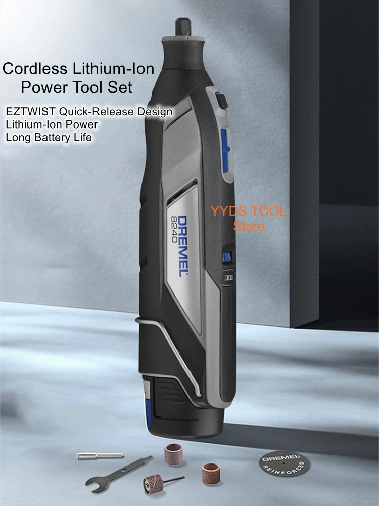 8240 Cordless Electric Grinder 12V Li-ion Battery 1 Tool 1 Charger Wide Range Adjustable Speed Electric Grinder