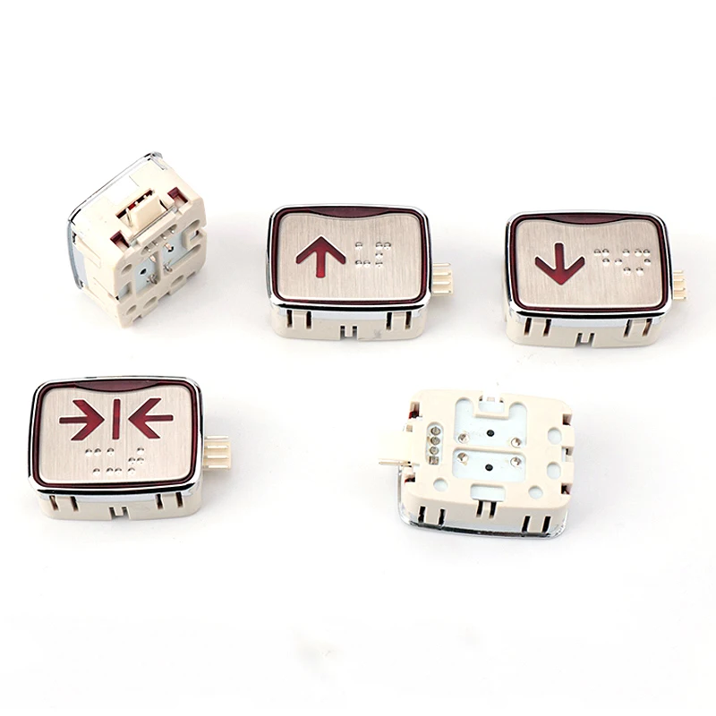 Imagem -02 - Elevador Push Buttons Acessórios Luz Azul ou Luz Vermelha Mtd265 Pcs