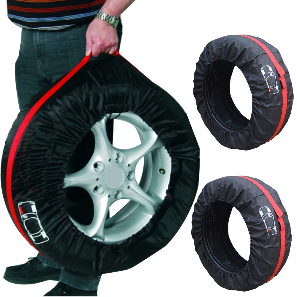 S/L Tire Storage Bags Dustproof Waterproof Vehicle Wheel Protector Car Spare Tire Cover Case Auto Tyre Accessories Polyester