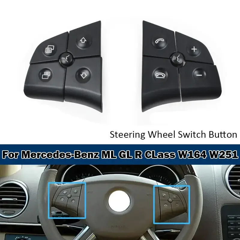

For Mercedes Benz W164 ML GL Class 2006-2009 Car Multi-function Steering Wheel Control Switch Button Interior Accessories Auto